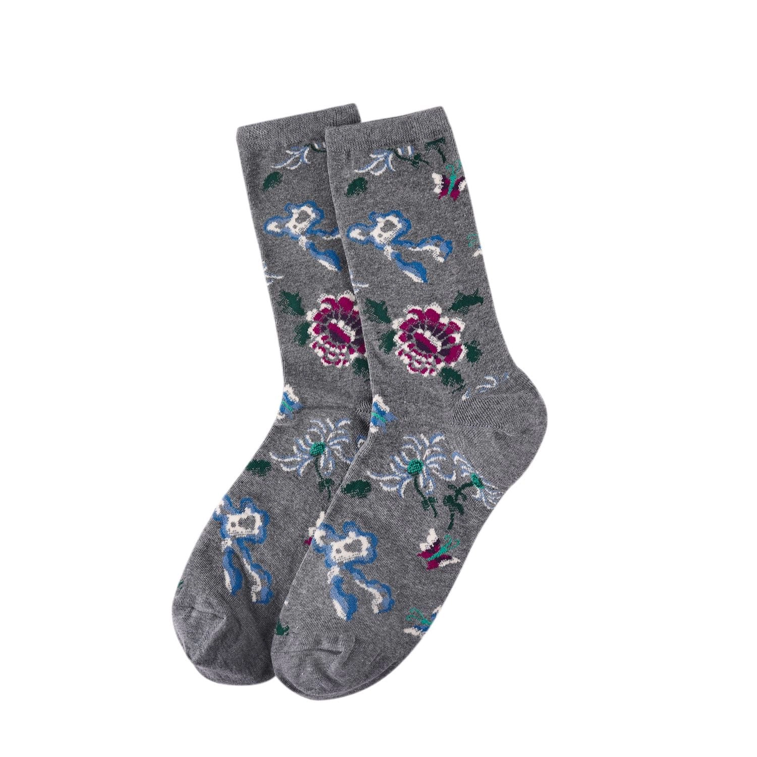 MeMoi Natori Woodland Women's Cotton Blend Crew Socks
