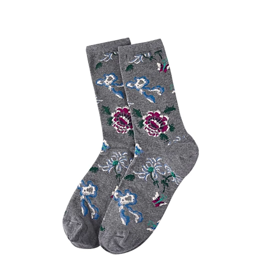 Memoi Women's Natori Woodland Women's Cotton Blend Crew Socks