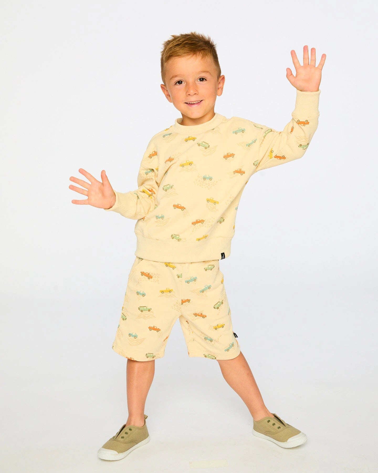 Deux par Boys French Terry Shorts Jeep Print