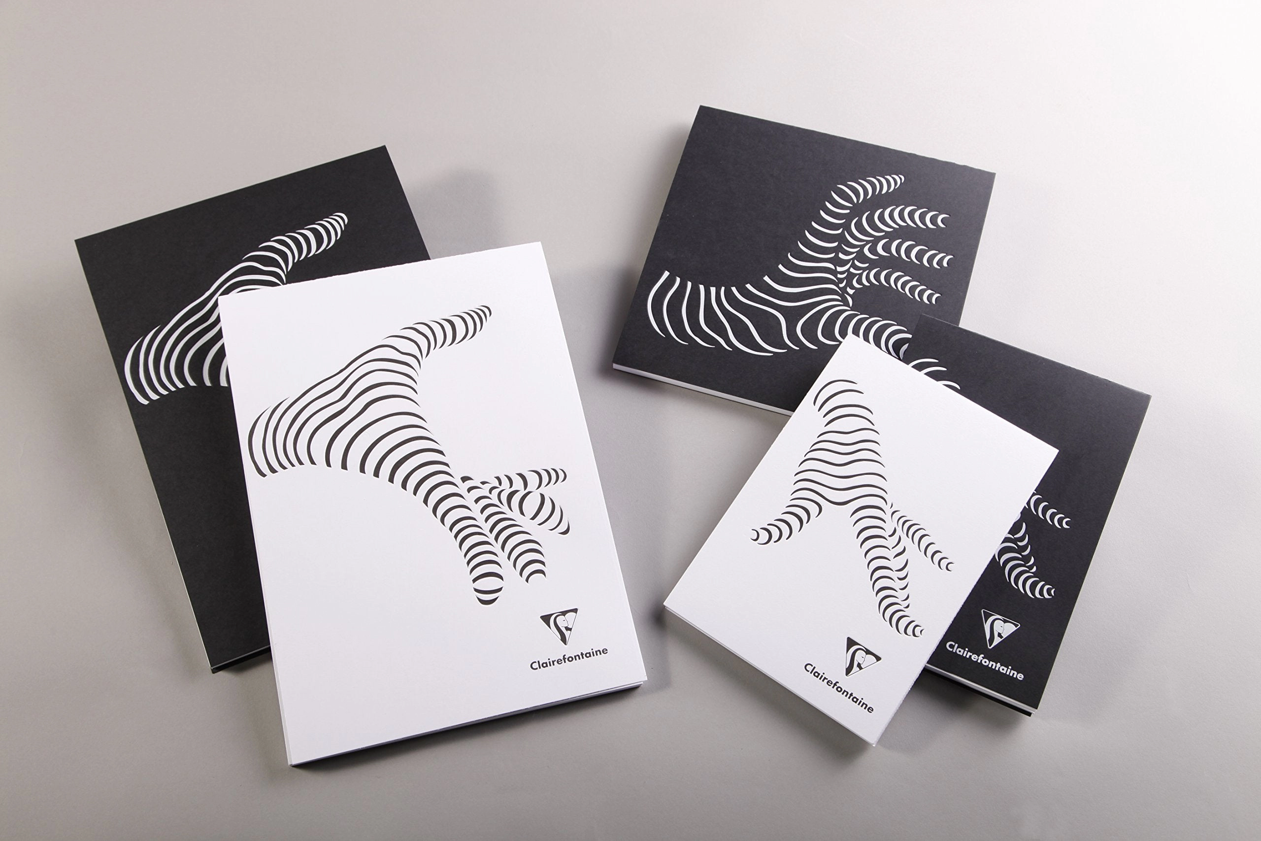 Clairefontaine Trophee Sketchpad - Blank 50 sheets - 6 x 8 1/4 - Embossed black or white cover