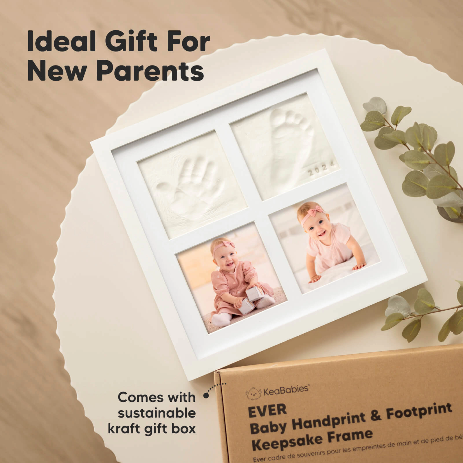 KeaBabies Ever Baby Hand & Footprint Keepsake Frame