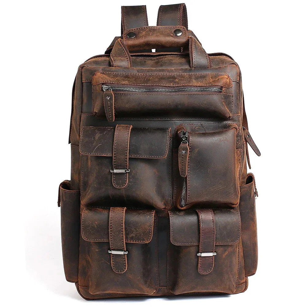 Steel Horse Leather Unisex The Shelby Backpack | Handmade Leather Backpack
