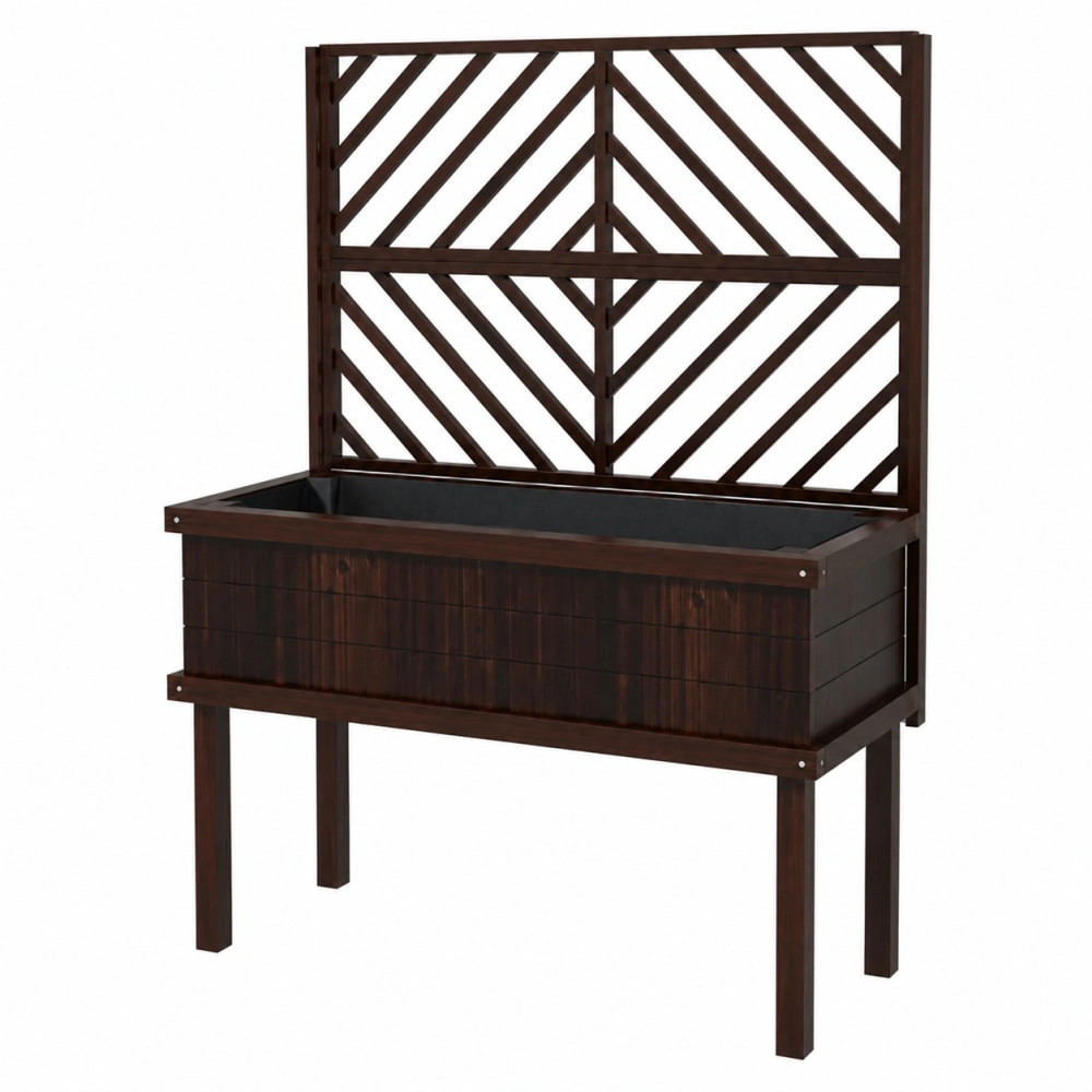 WOW PIONEER Tall Freestanding Wood Planter Box