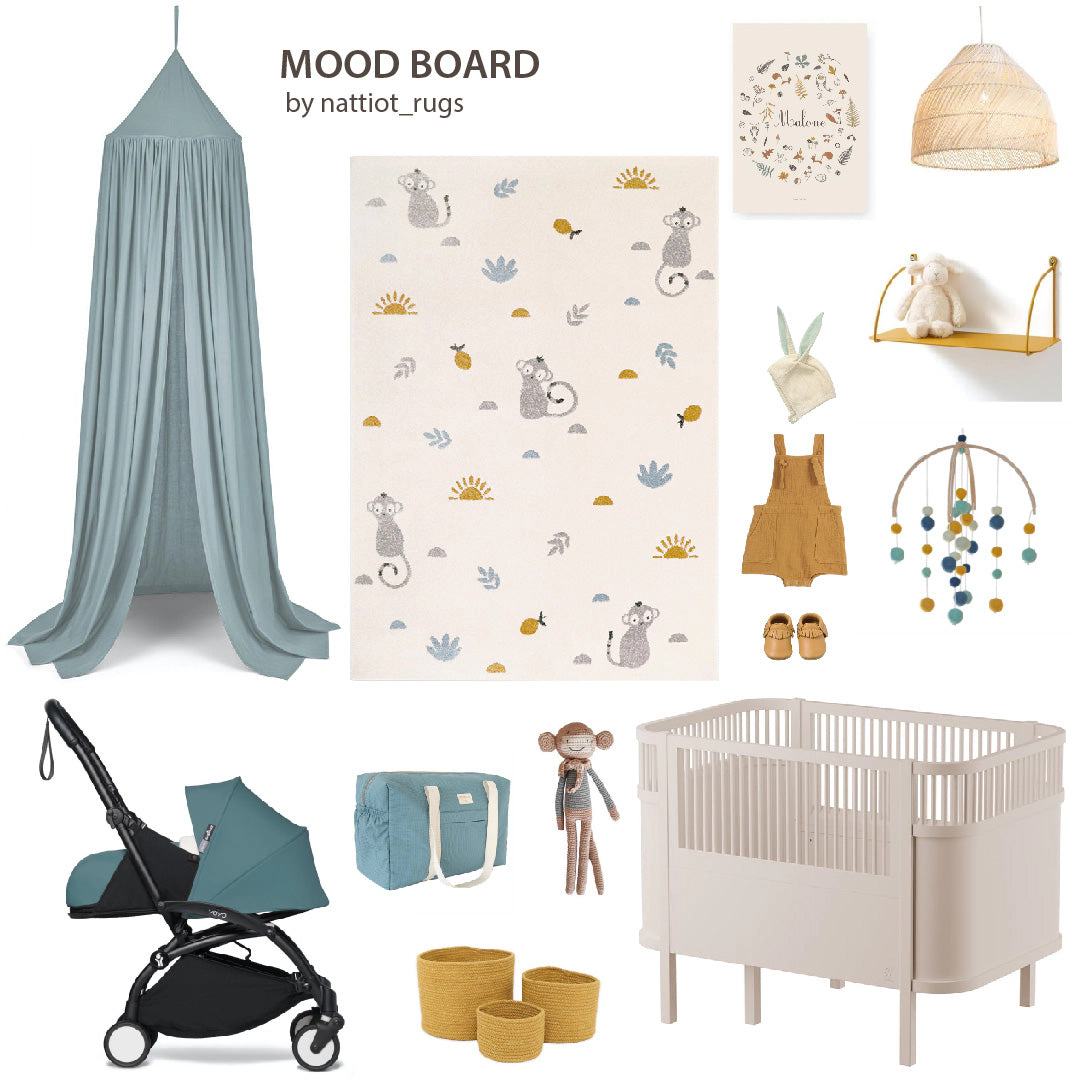 Nattiot Polypropylene Rug Little Wild Monkey