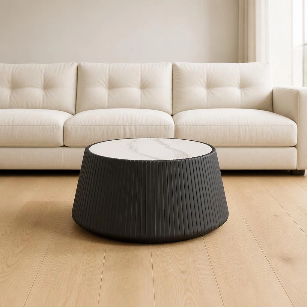 GOODSILO Round Multi Material Durable Accent Coffee Table