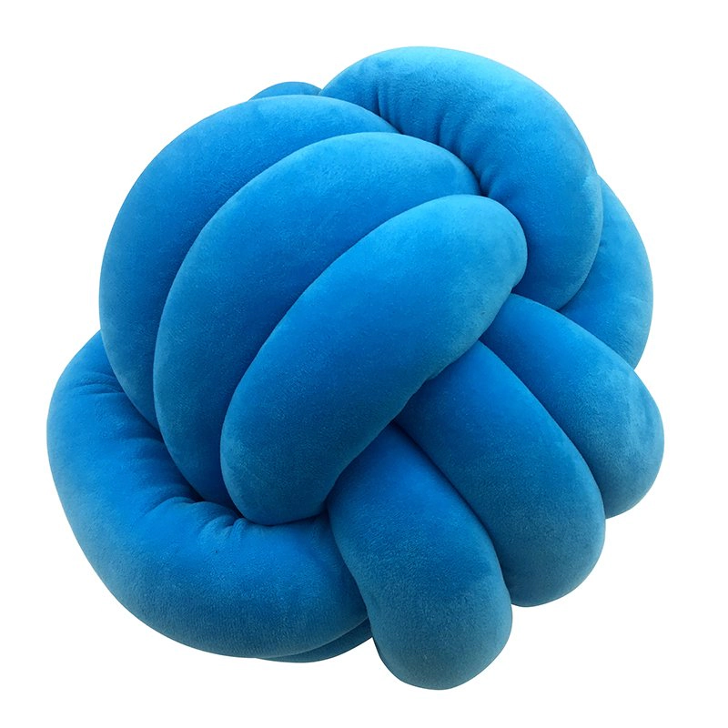 Playlearn Unisex Plush Knotted Gray Cuddle Ball Pillow