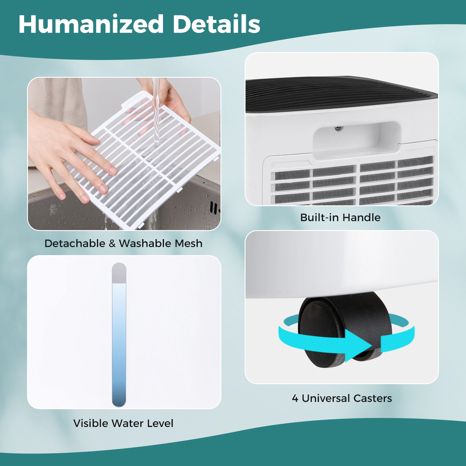 LJG 30 Pints 1500 Sq. ft Portable Dehumidifier for Medium to Large Spaces