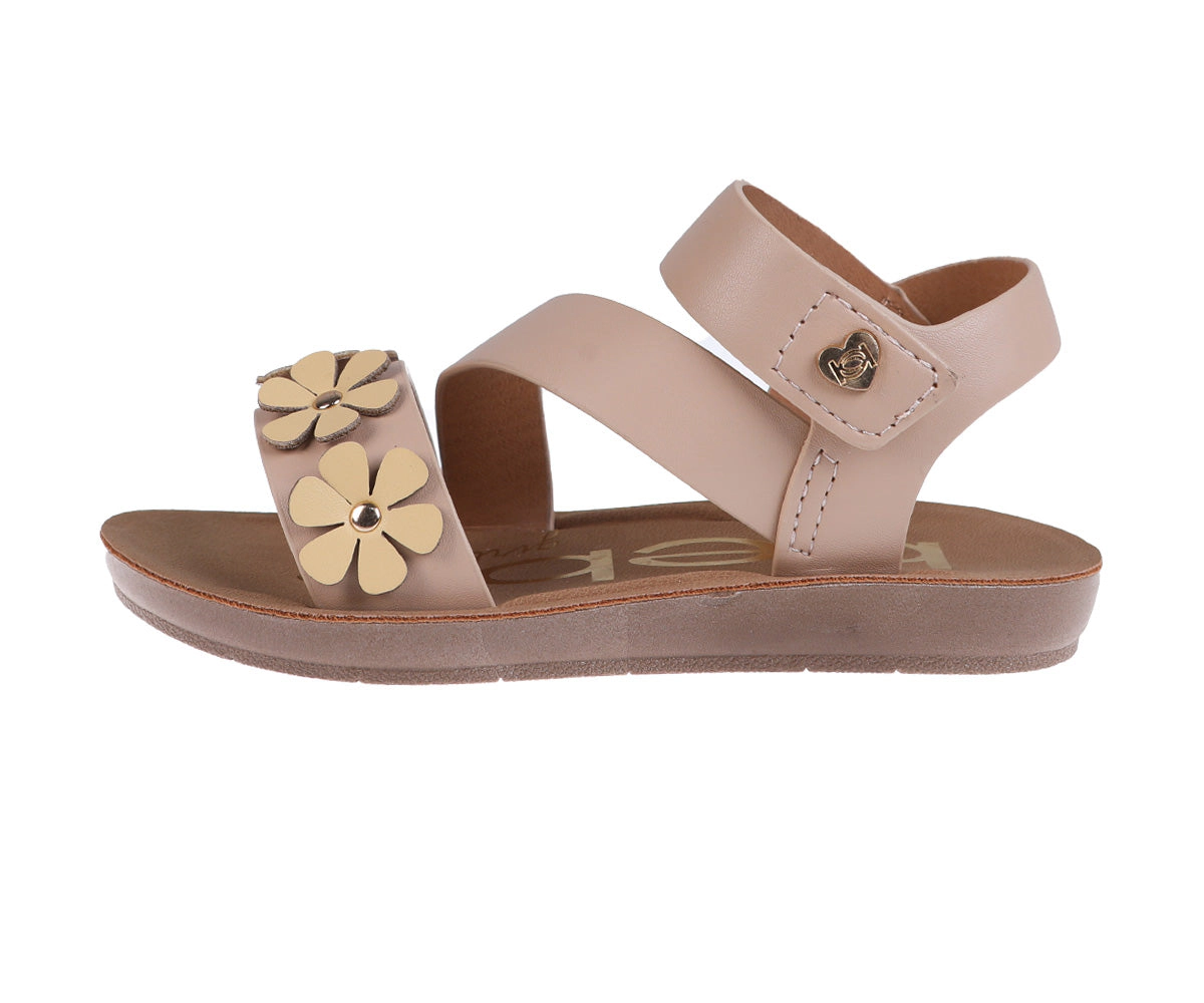 bebe Toddler Girl's Strappy Sandals Hook and Loop Closure
