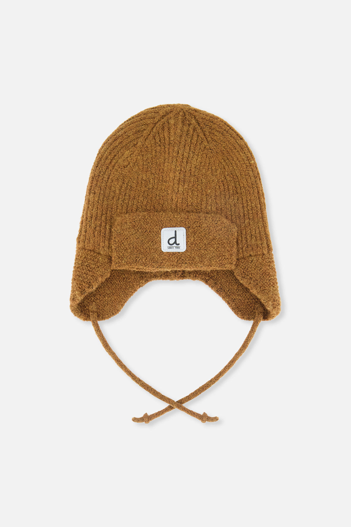 Deux par Boys Winter Knit Hat with Ear Flaps and Strings