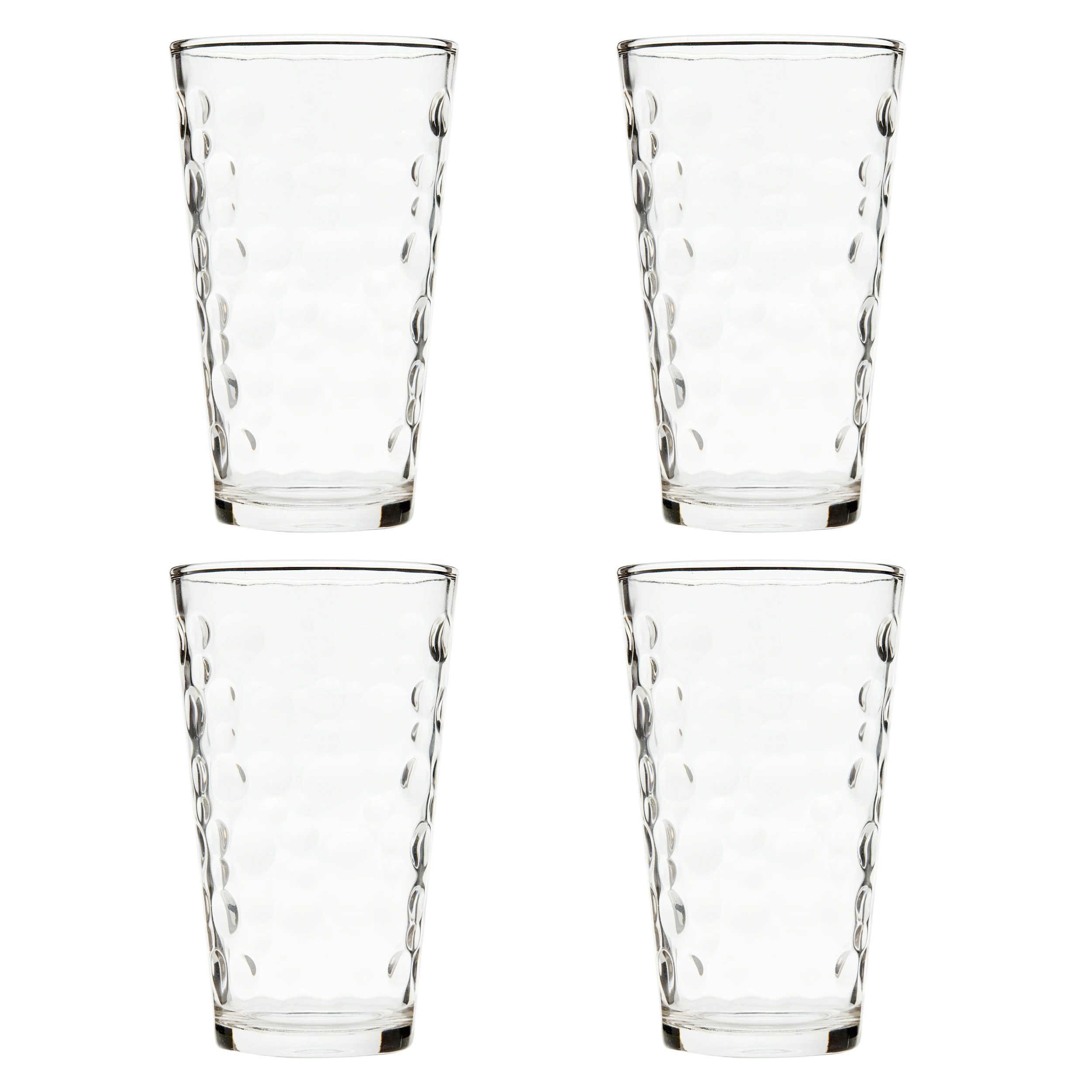 Gibson Home 4 Piece 16 Ounce Bubble Glass Tumbler Set