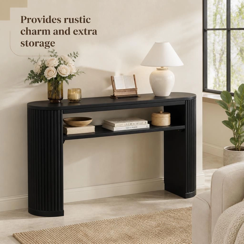 GOODSILO Solid Wood Console Table for Entryway Hallway