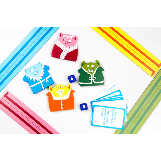 Chalk & Chuckles Long Legs Math Learning Game - 2-4 Players