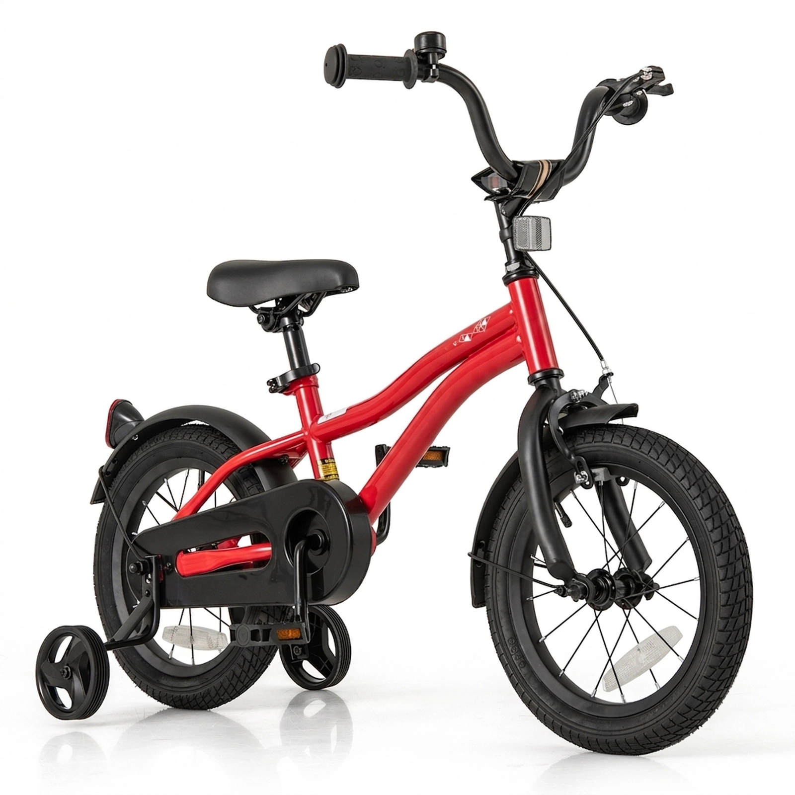 SUGIFT Adjustable Handlebar Kids Bicycle with Dual Brakes 110-lb Seat Capacity Ages 3-5 Red