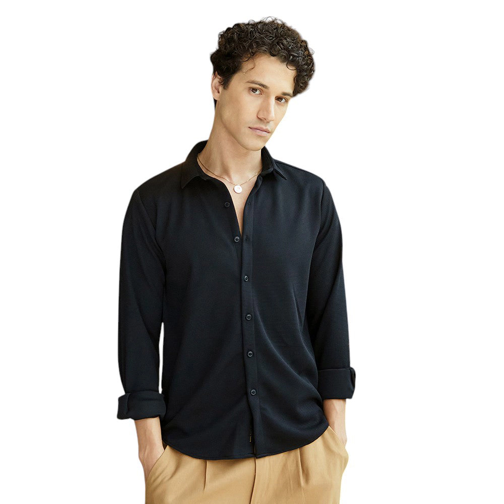Waffle-Textured Shirt