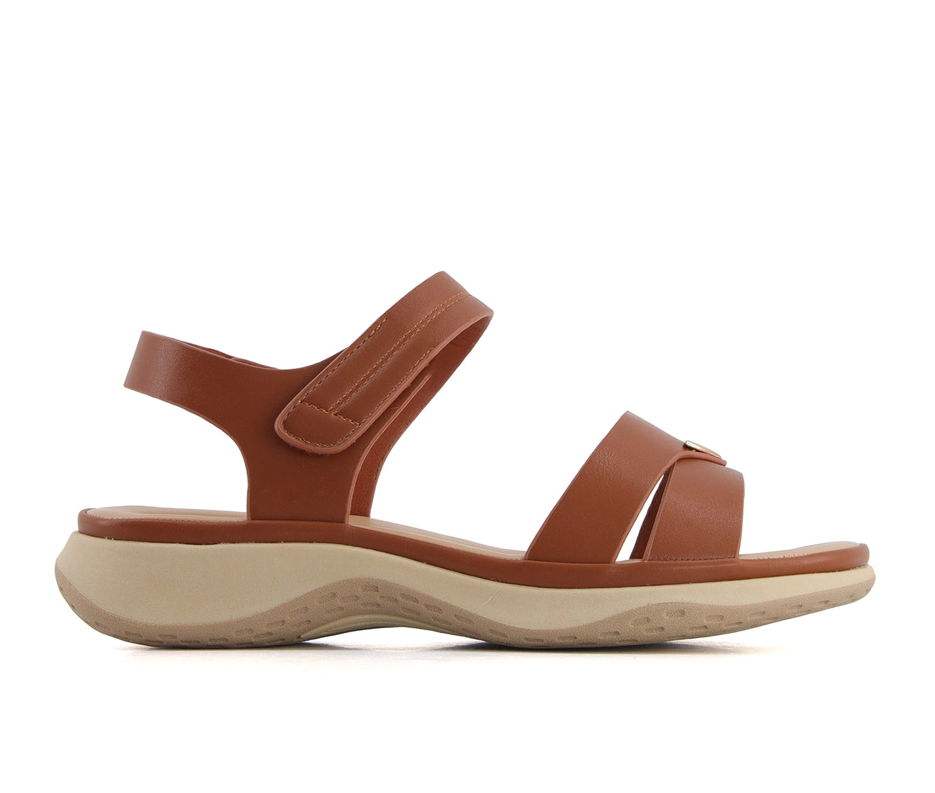Andrea Womens Ankle Strap Sandals With Hook And Loop Closure