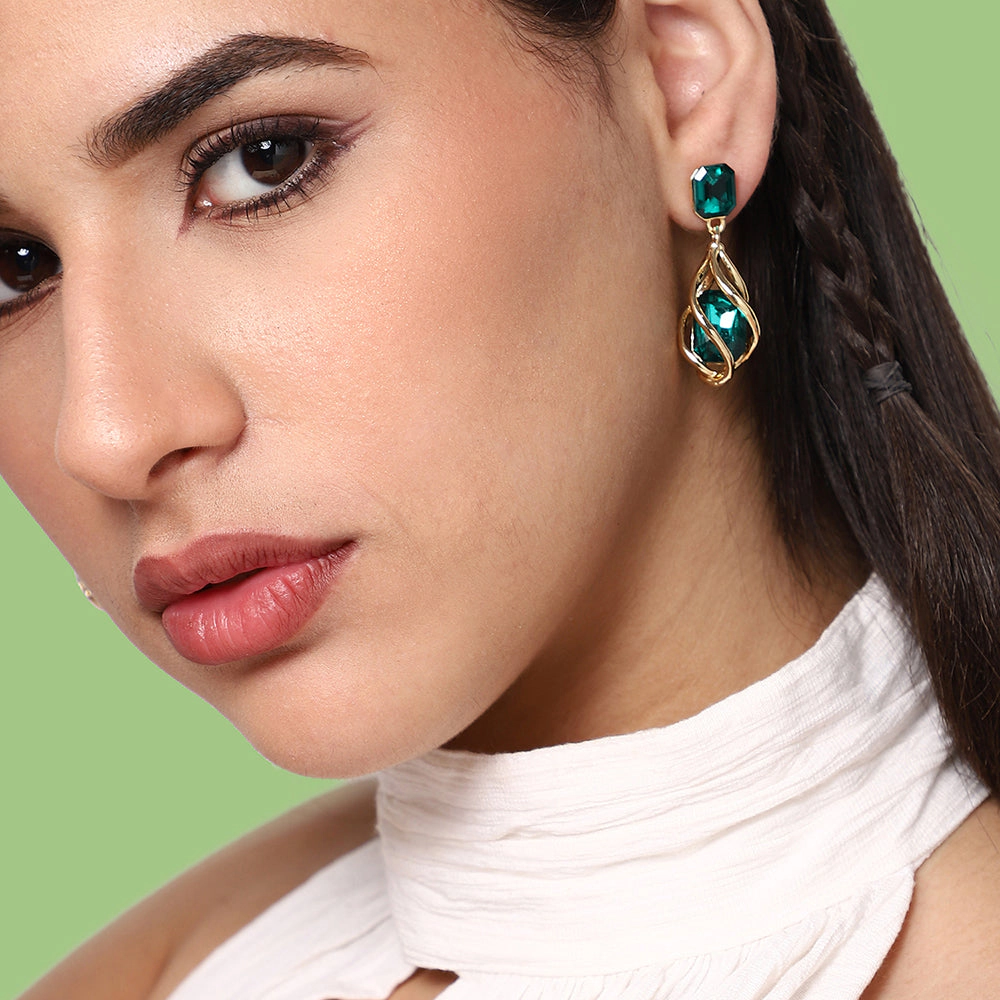 SOHI Women's Spiral Drop Earrings