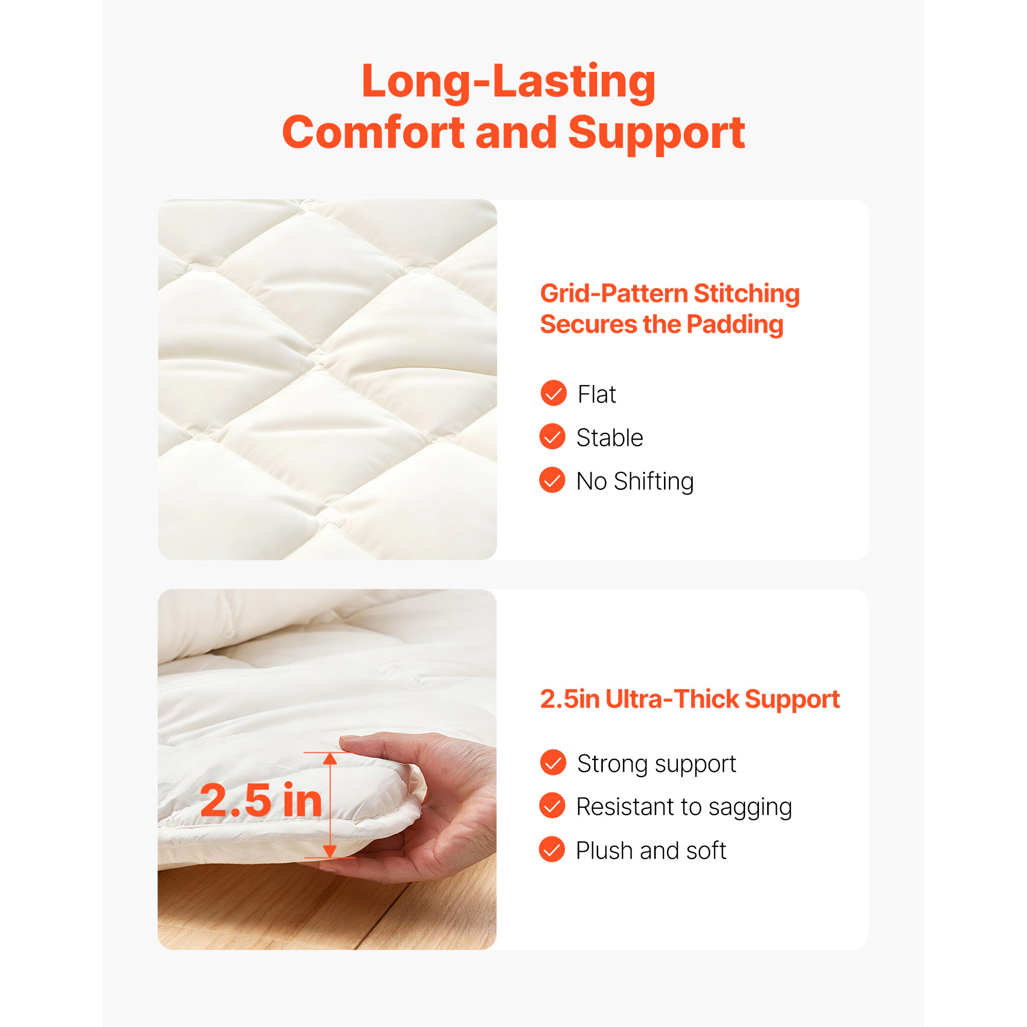 HONGGE Japanese Tatami Mat Foldable Japanese Tatami Mattress Futon Mattress with Storage Bag & Fastener 9-Layer Floor