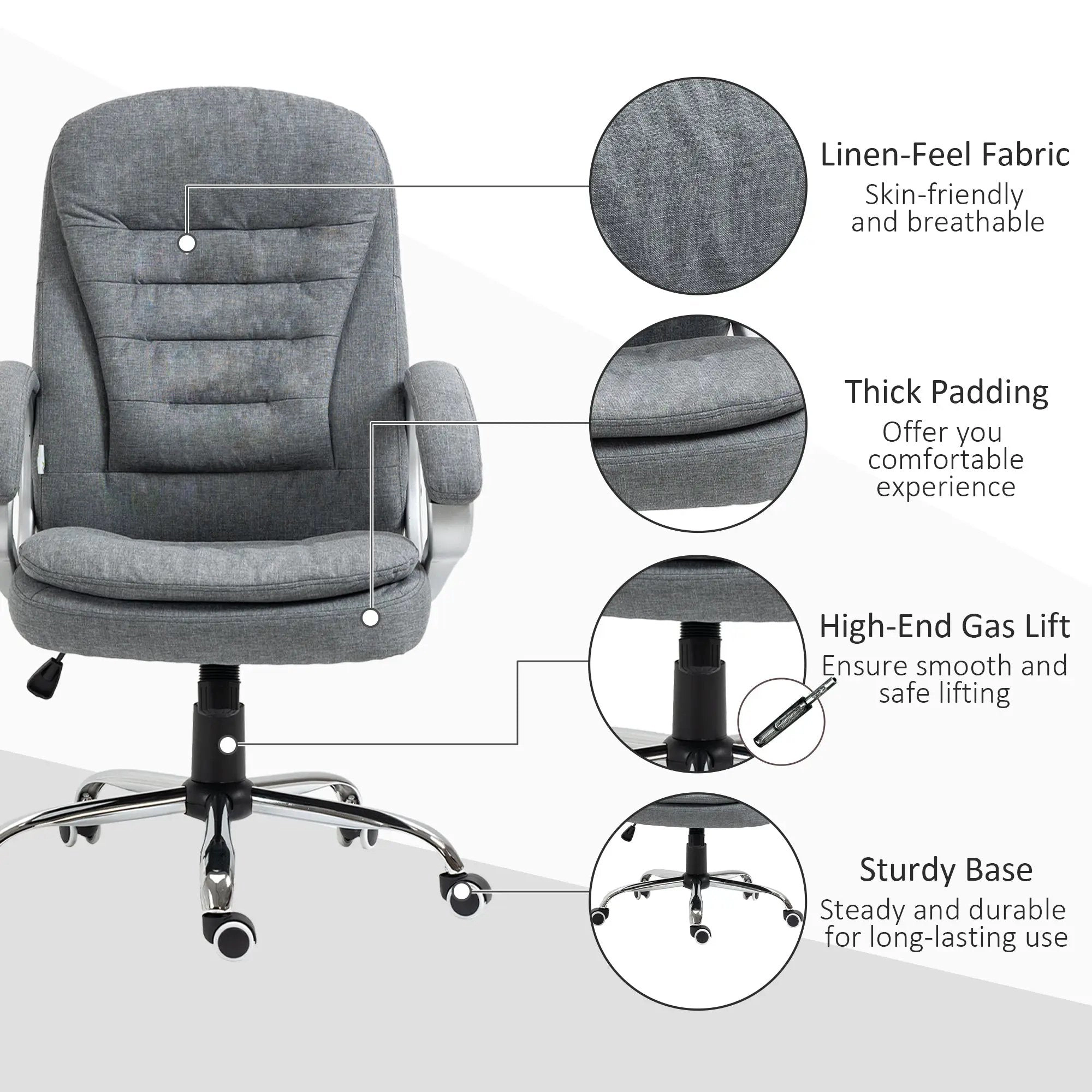 Platinum-Level Office Chairs Executive Office Chair With High Back Lumbar Support And Adjustable Height