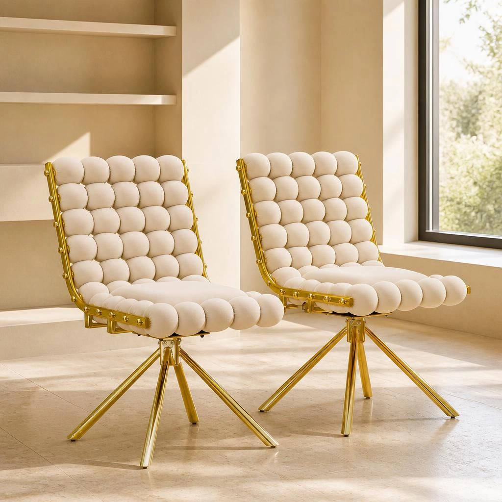 GOODSILO Comfortable Upholstered Velvet Dining Seating Chair