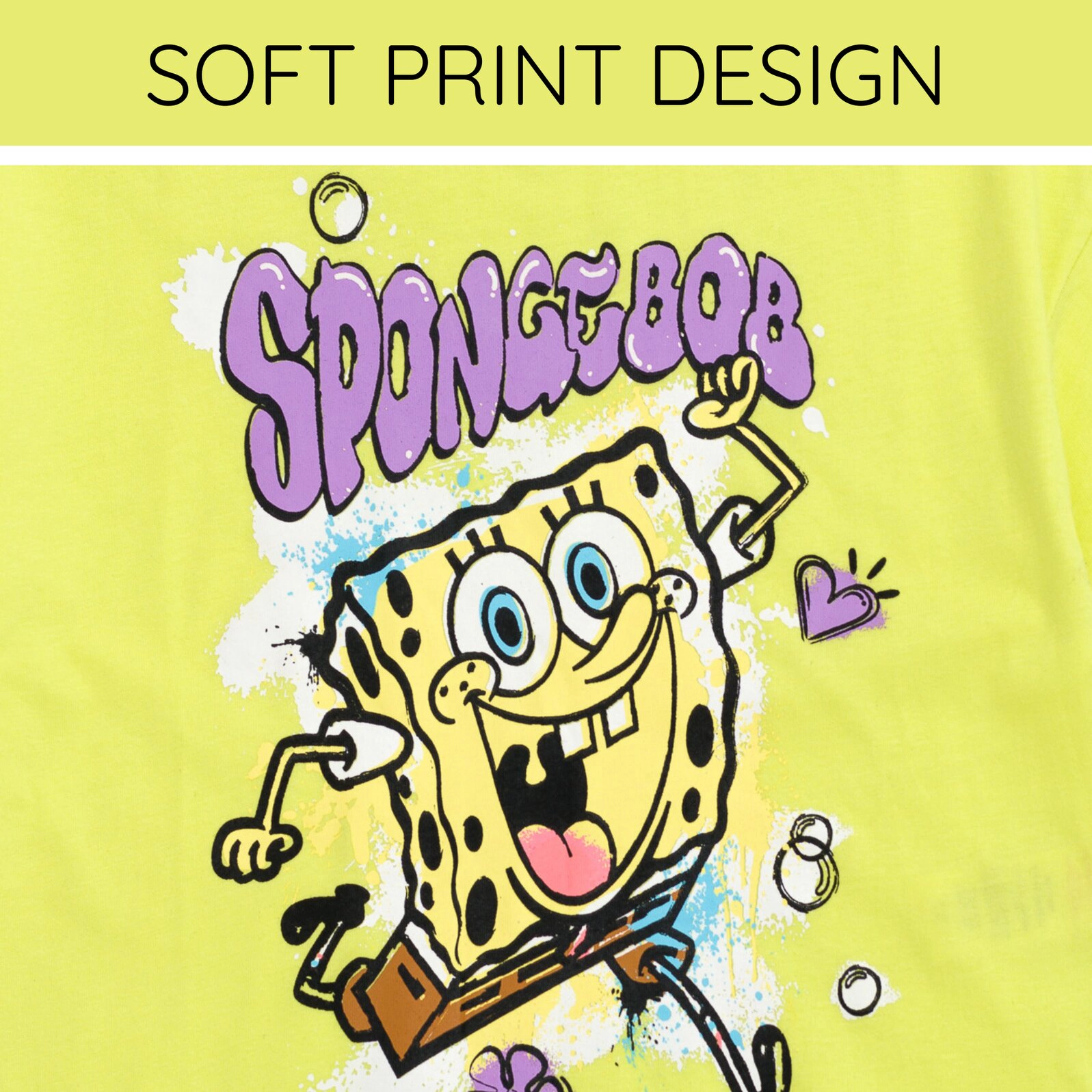 SpongeBob SquarePants Girls' 2-Piece Cropped Tee and Skort Set