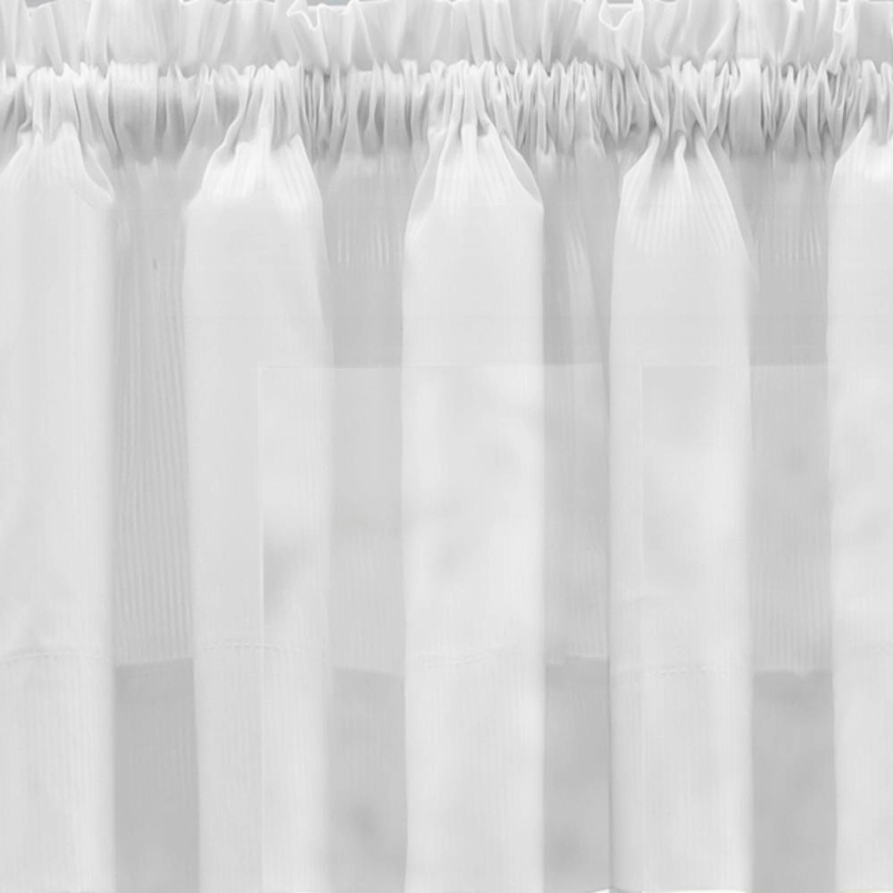Ellis Curtain Shadow Stripe 1.5" Rod Pocket Semi Sheer Door Curtain Panel 40" x 72" White