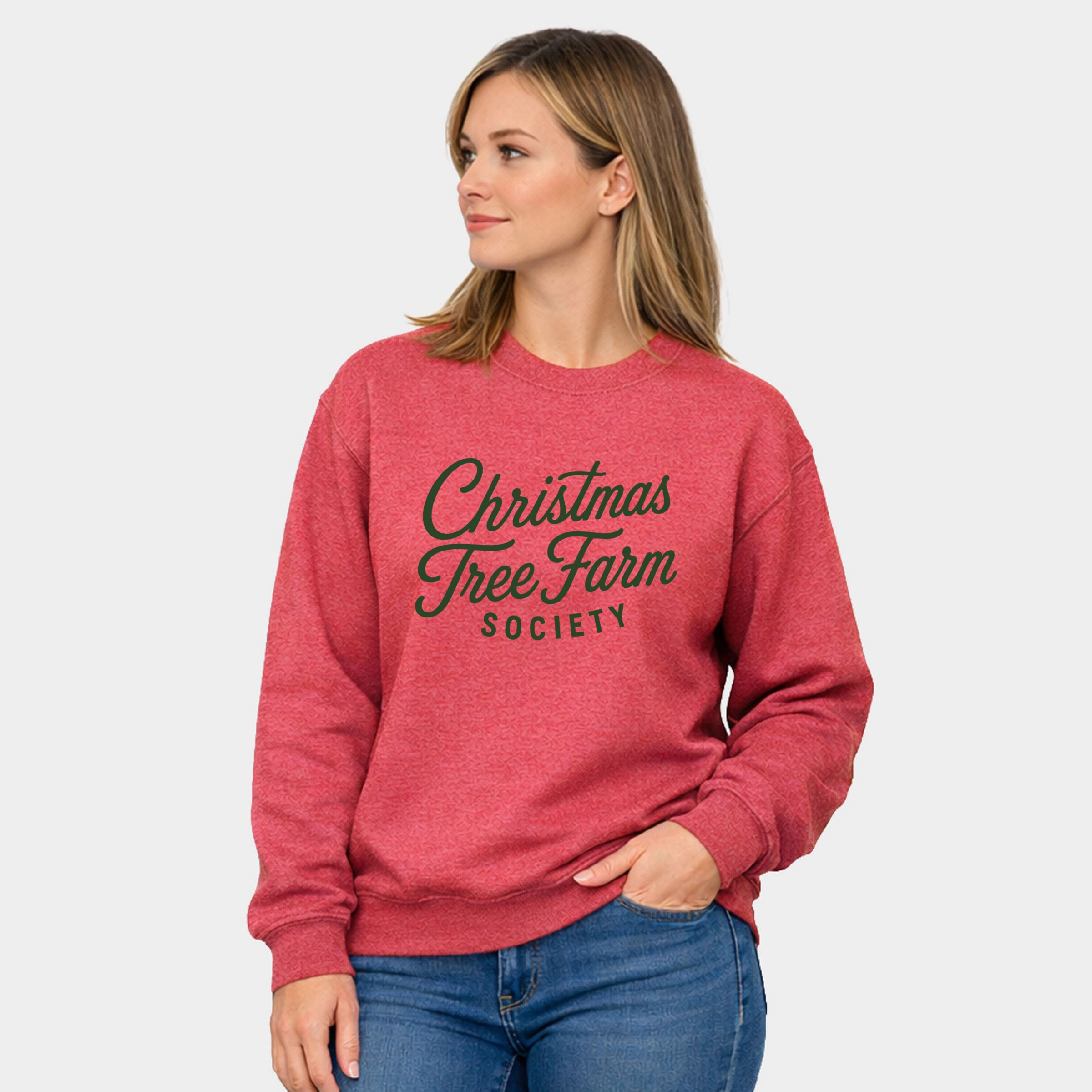 Simply Sage Market - Women's Graphic Sweatshirt Christmas Tree Farm Society