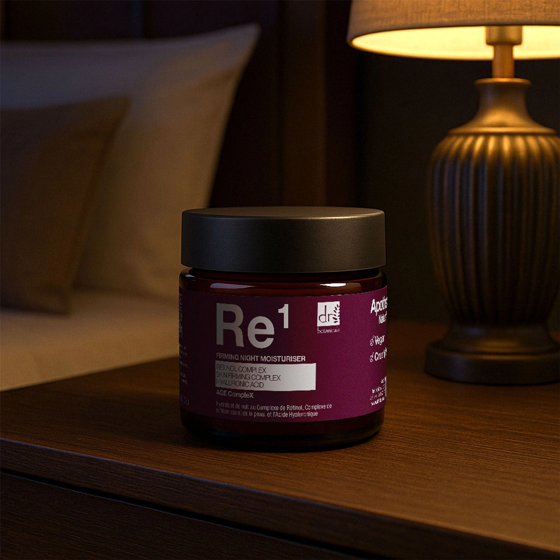 Dr Botanicals Retinol Complex 1% Night Moisturiser 60ml - Firming Hyaluronic Acid & Vitamin E