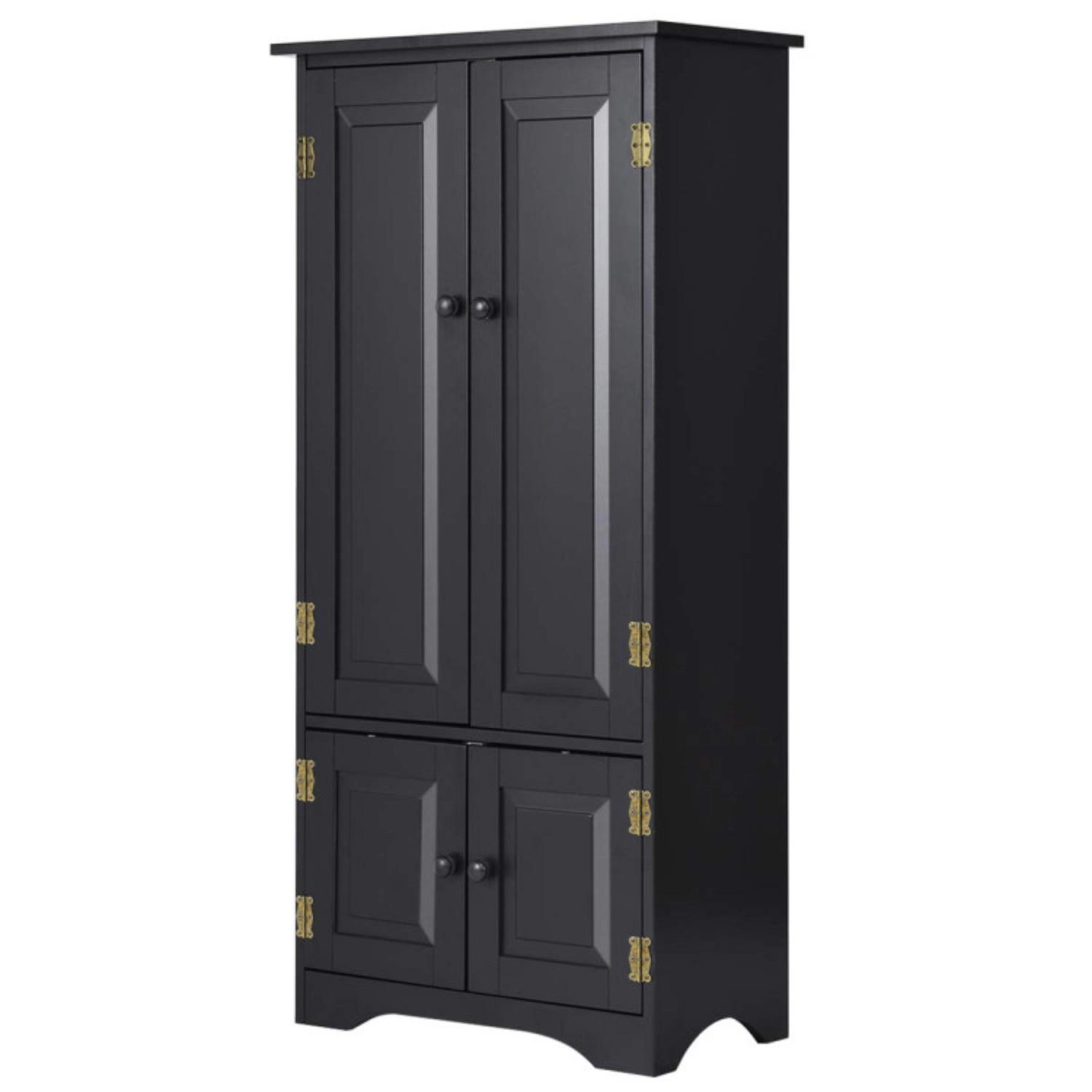 Hivvago Accent Floor Storage Cabinet With Adjustable Shelves And Antique 2-Door