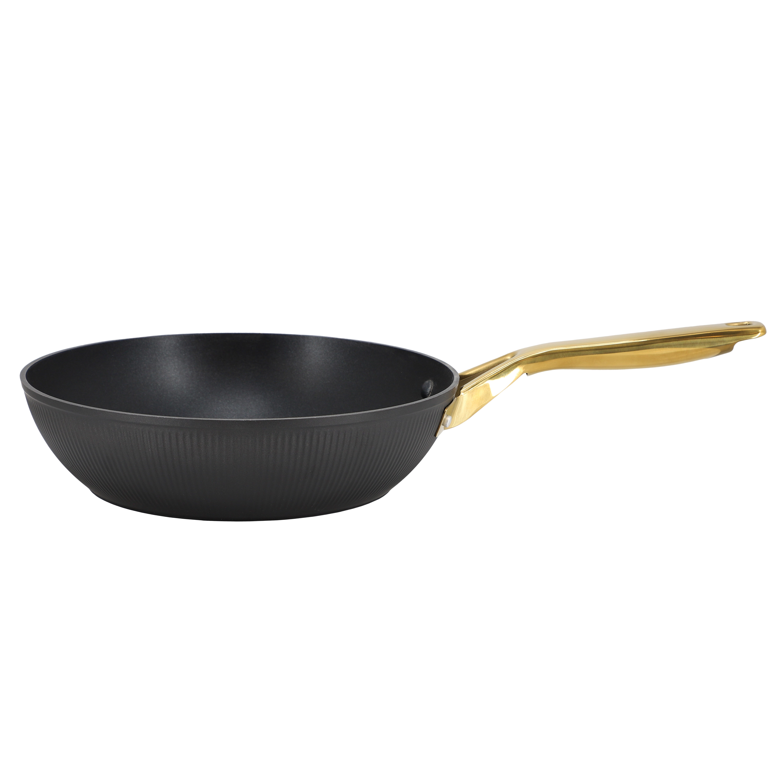 Oster Abbottsford 11 Inch Nonstick Round Aluminum Wok in Black