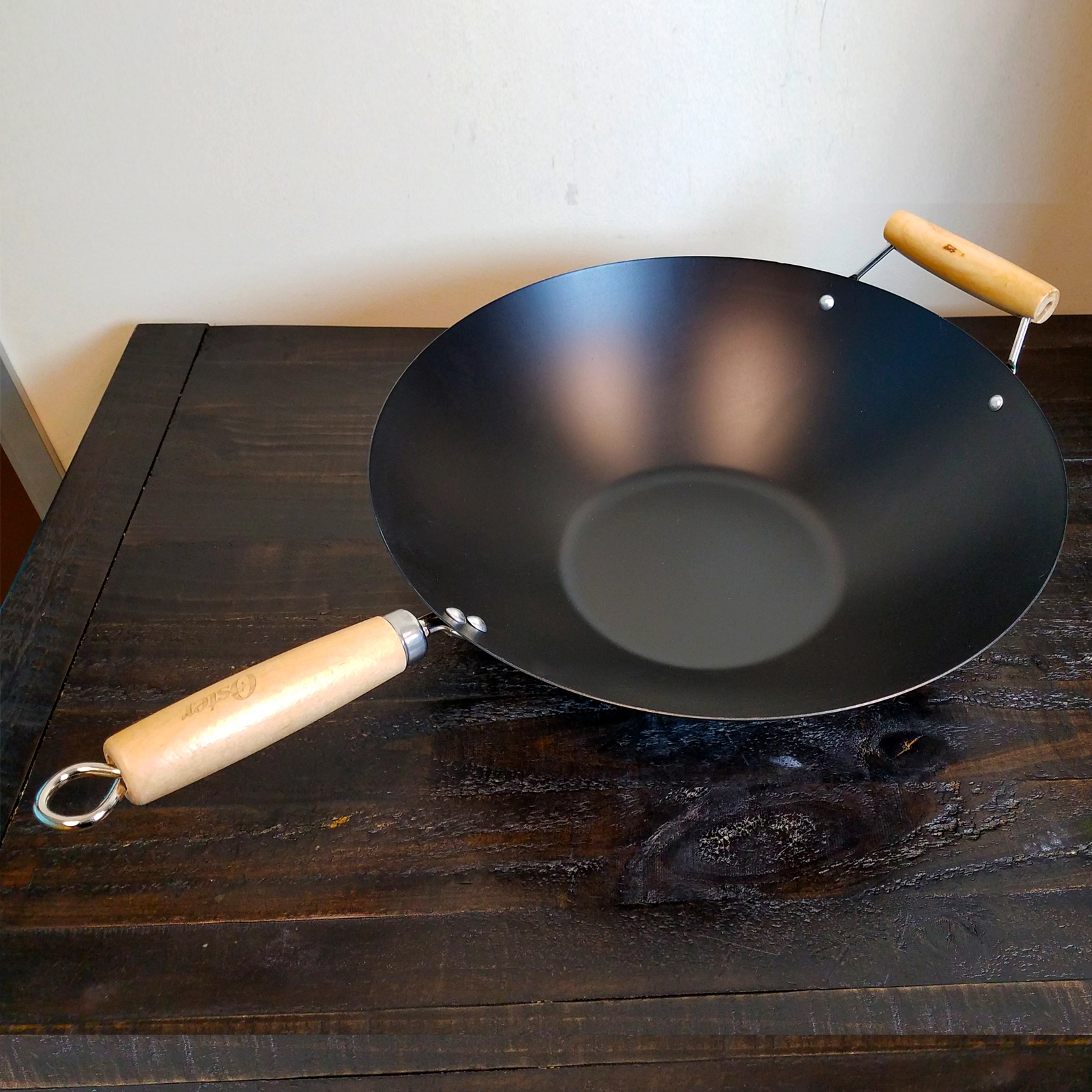 Oster Findley 13.7 in. Carbon Steel Wok