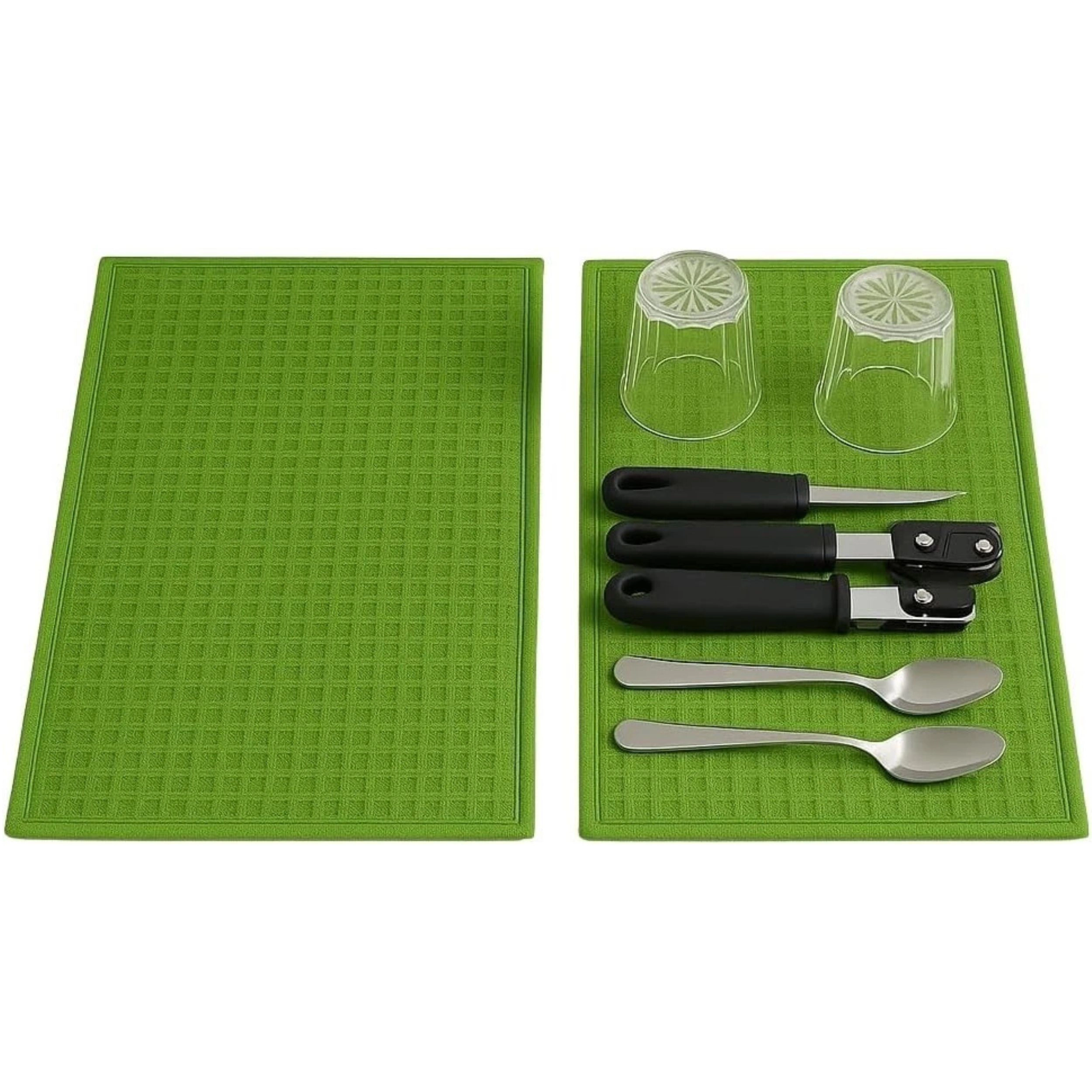 Home Collection Pack of 2 Microfiber Dish Drying Mats 15" x 20"