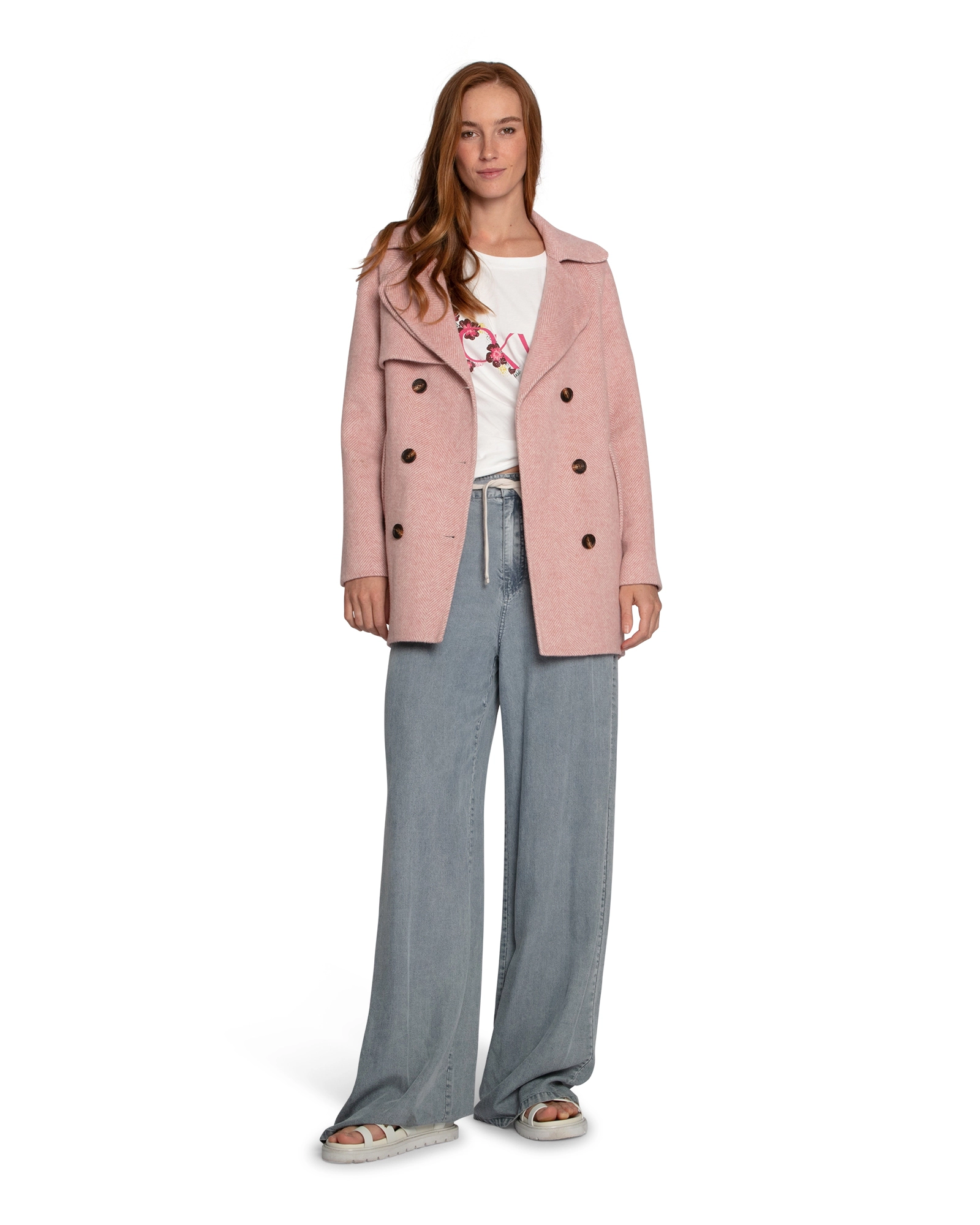 Belle & Bloom Womens Wanna Be Loved Wool Blend Peacoat