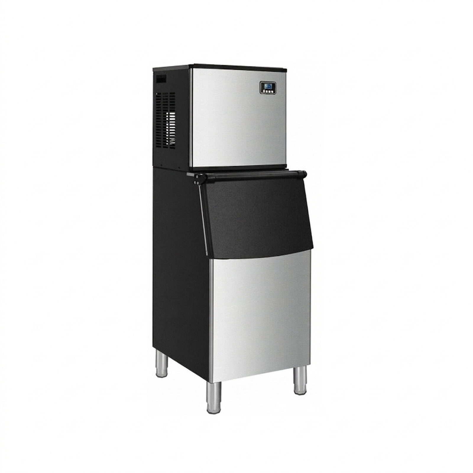 SUGIFT Black Split Commercial Ice Maker with 353-lb Daily Output and 198-lb Storage Bin 25-in W 22-in D 63-in H