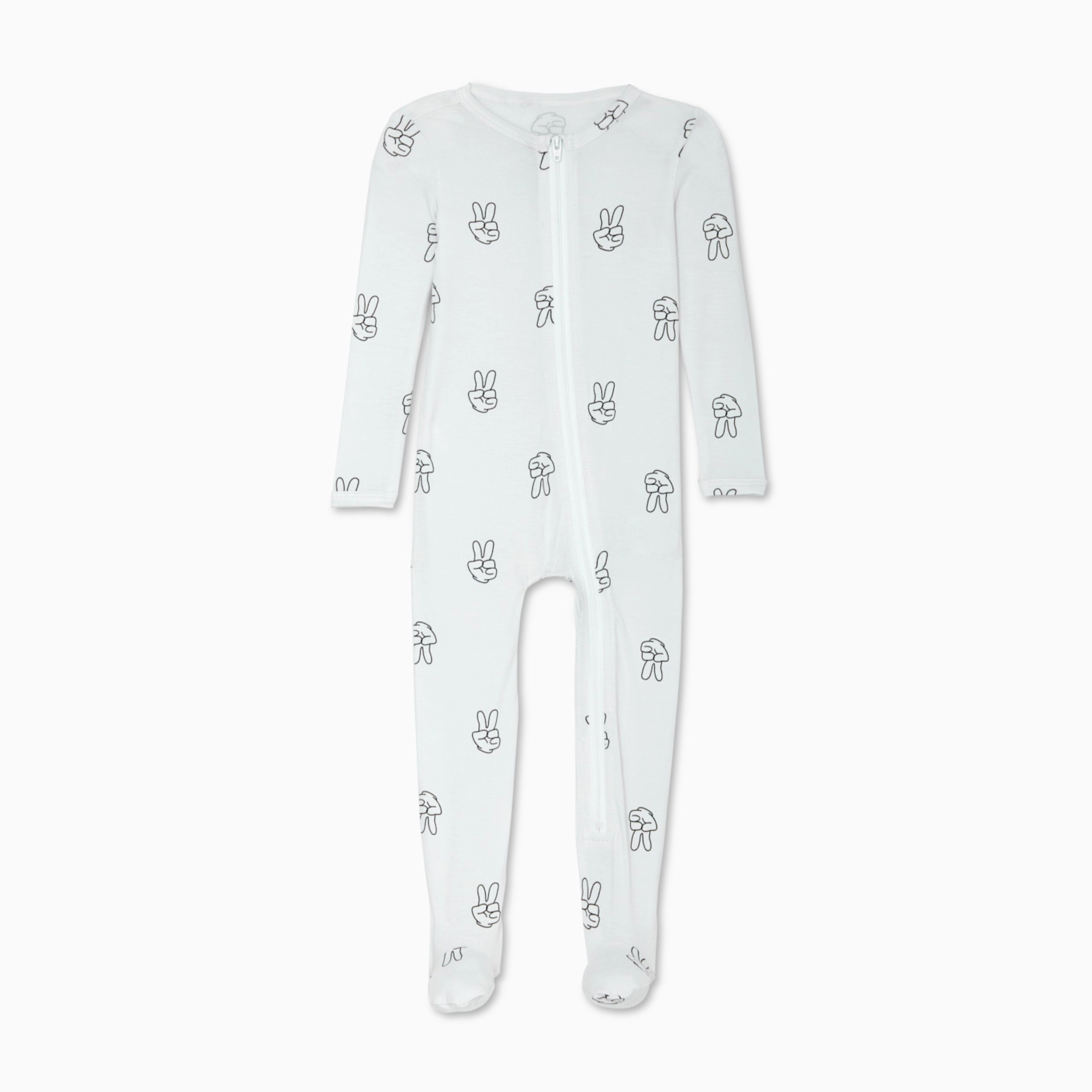 Rockets of Awesome Peace Footie For Baby Unisex