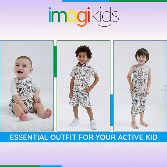 Sesame Street Gauze One Piece Romper Dress and Shorts Set