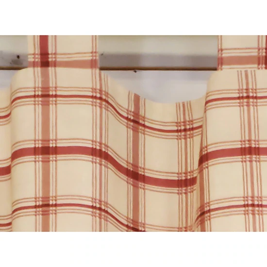 RLF Home 4" Top Tab High Quality Fabric Al Fresco Tab Valance for Windows 50" x 16" Burgundy