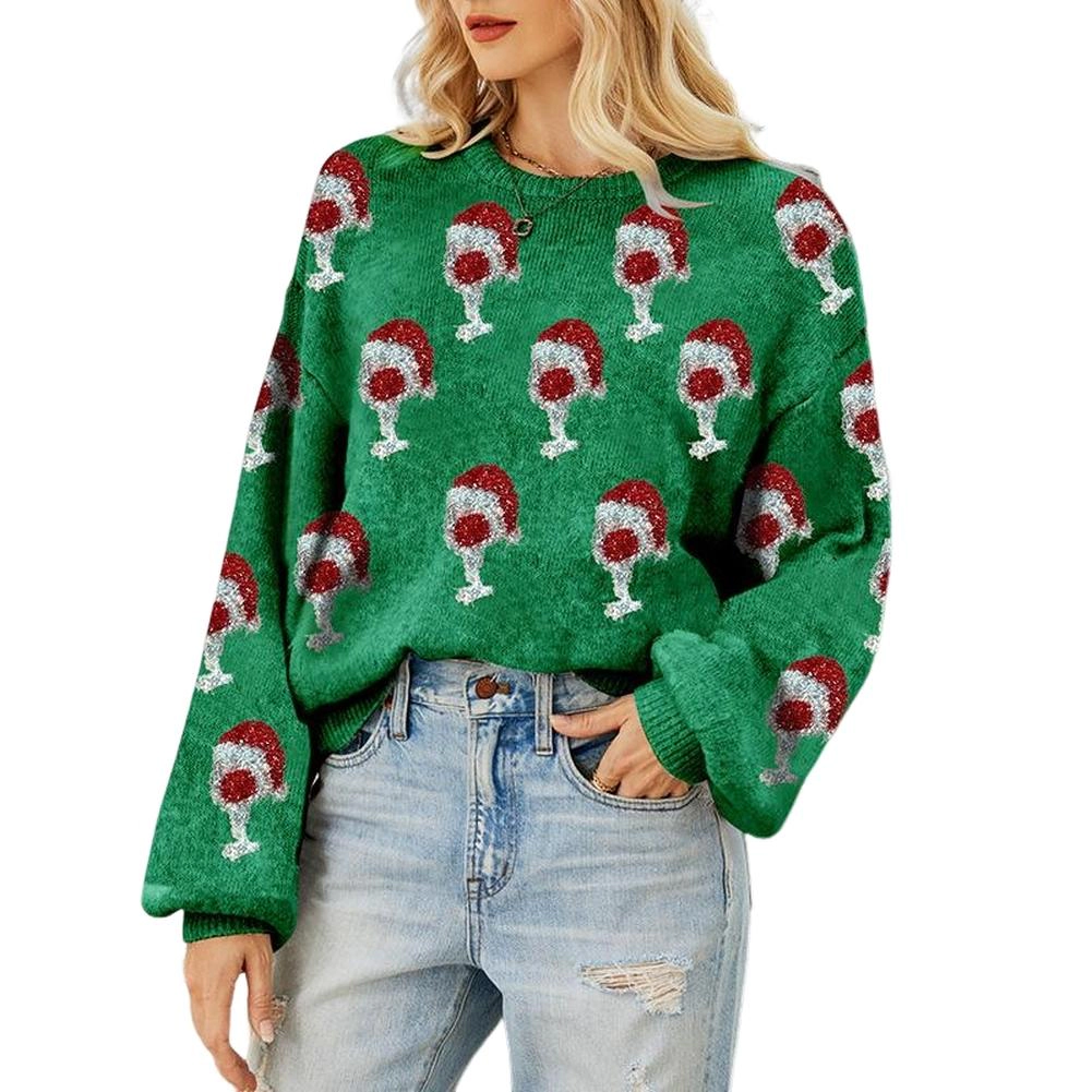KOJOOIN Wome's Christmas Sweater Oversized Ugly Pullover Knit Holiday Funny Xmas Jumper Tops