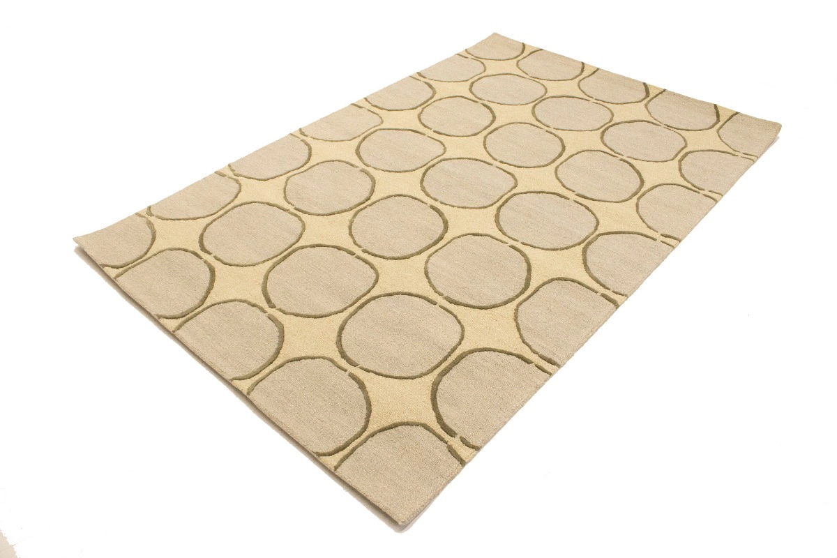 Magic Rugs 5'0 X 8'0 Hand-Tufted Geometric Wool Modern Rug