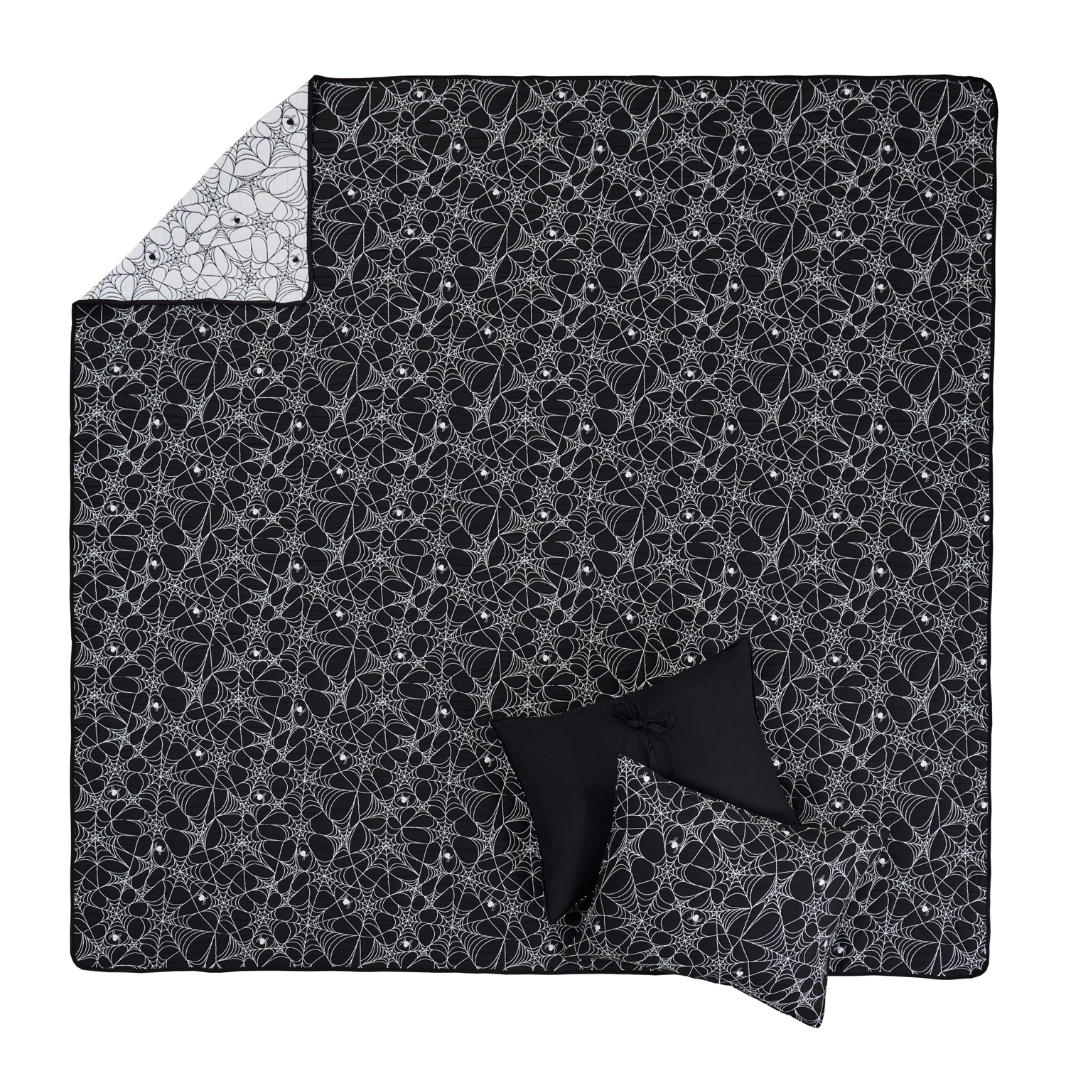 Greenland Home Fashions Spinderella 100% Polyester Reversible 2 PC Coverlet Set