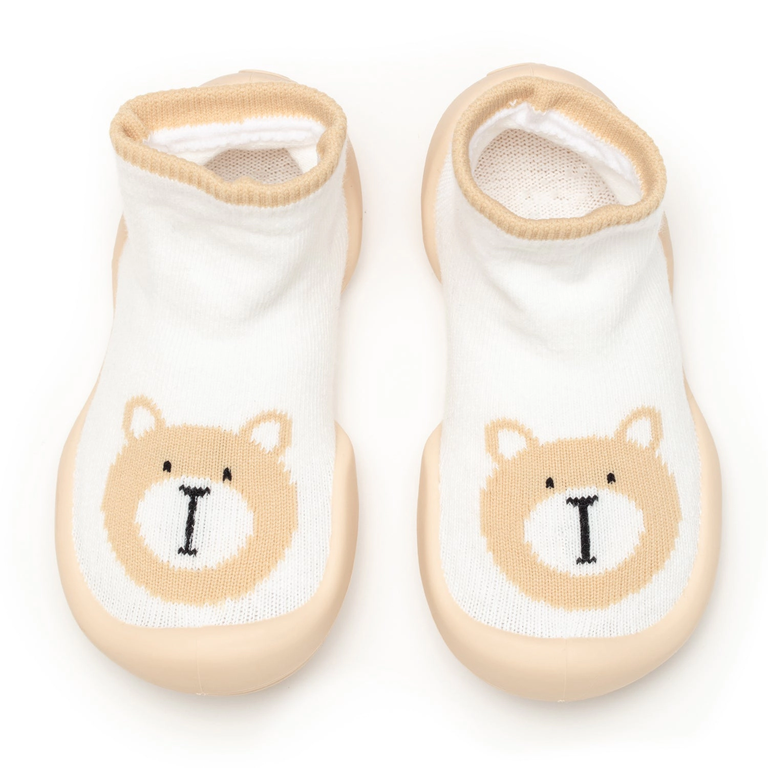 Komuello Toddler Girl Boy First Walk Sock Shoes Mini Bear