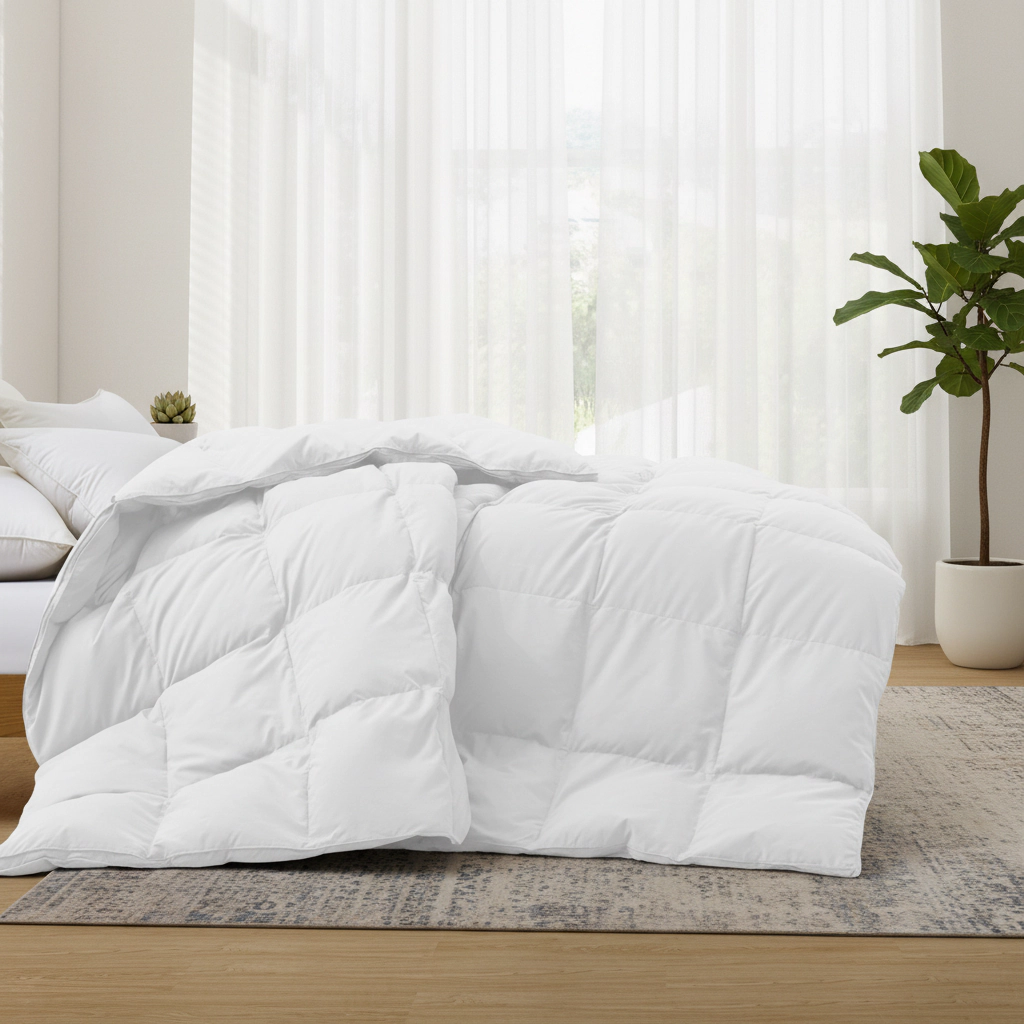 PEACENEST All Season Feather Fiber Comforter Soft Fluffy Duvet Insert