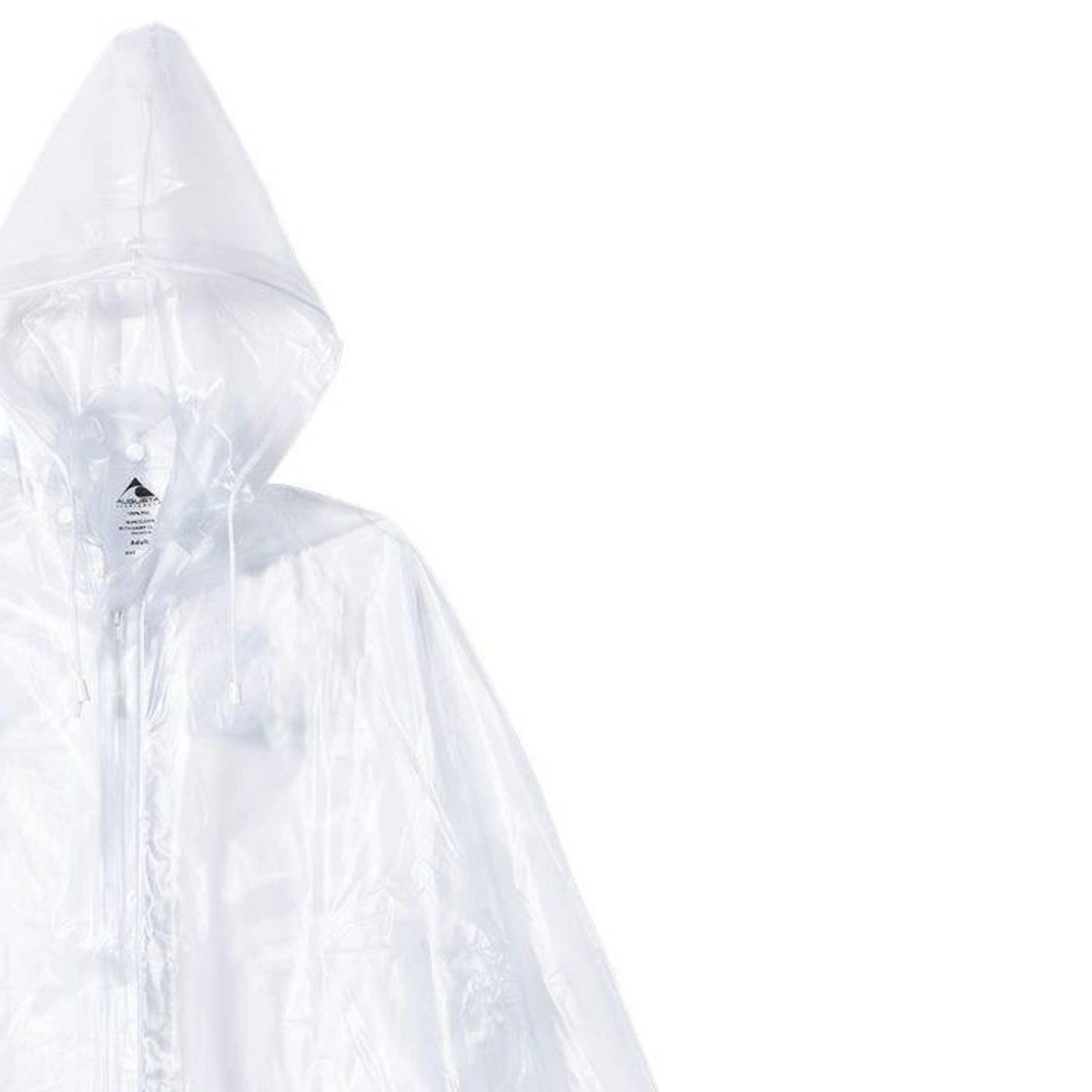 Augusta Sportswear Mens Clear Hooded Rain Jacket