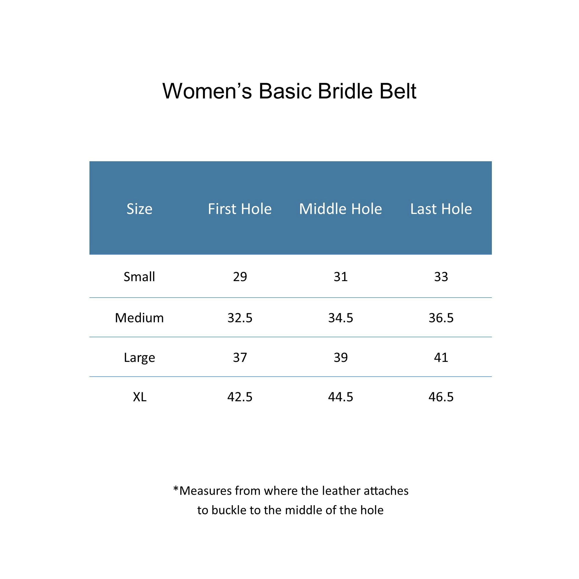 CTM Womens 1 3/8 Inch Wide Basic Bridle Belt