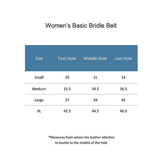 CTM Womens 1 3/8 Inch Wide Basic Bridle Belt