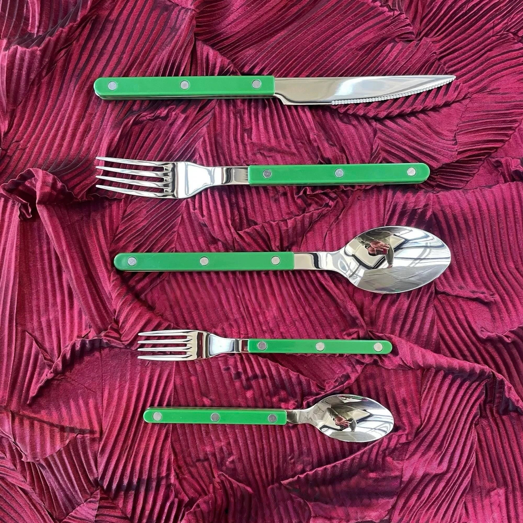 Inspecial Home Retro Rivet Stainless Steel Flatware Set of 10 Pcs