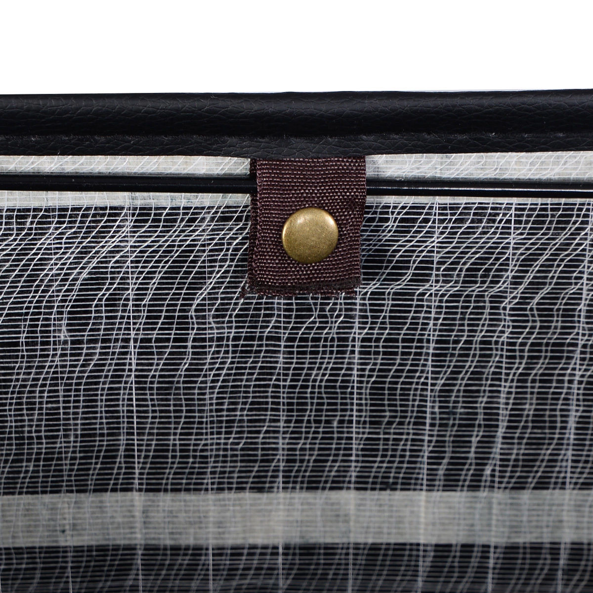 Glintex Rectangular Bamboo Hamper with PU Handles and Detachable Cotton Liner