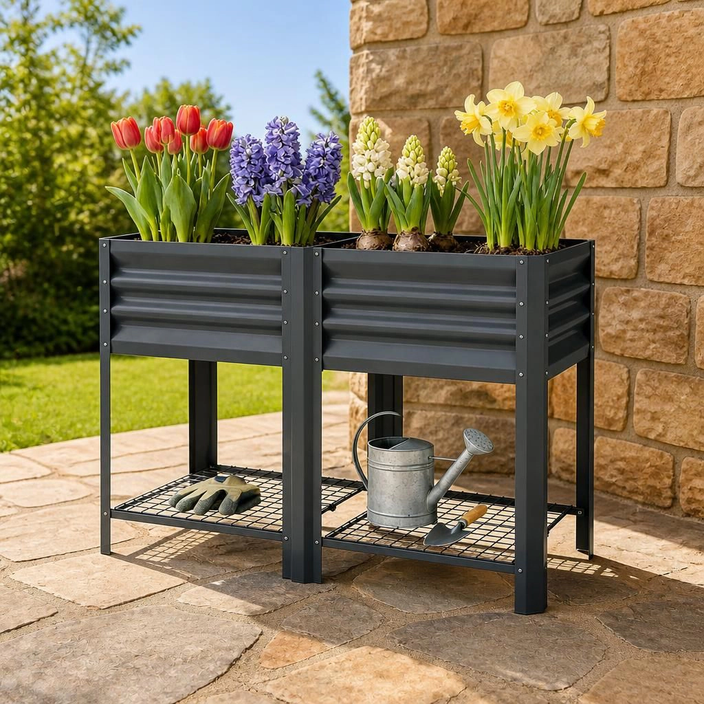 WOW PIONEER Large Steel Raised Planter Bed