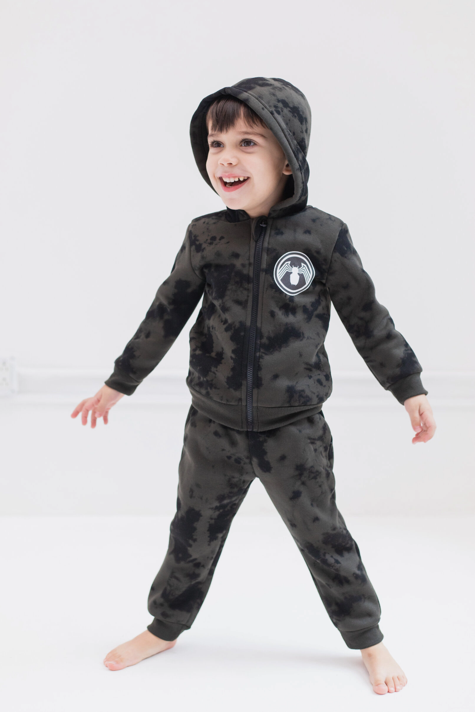 Marvel Avengers Spider-Man Boys' Hoodie Tee and Joggers Set