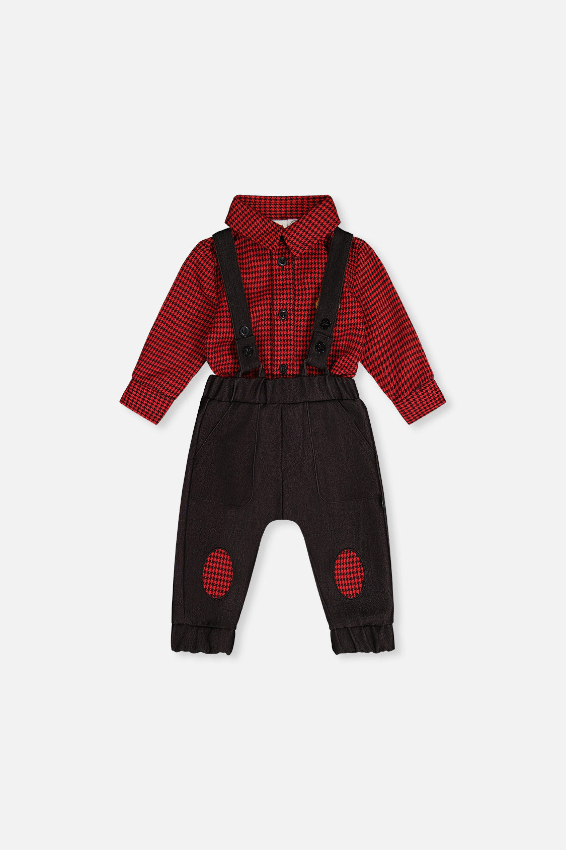 Deux par Boys Houndstooth Top & Pants Set