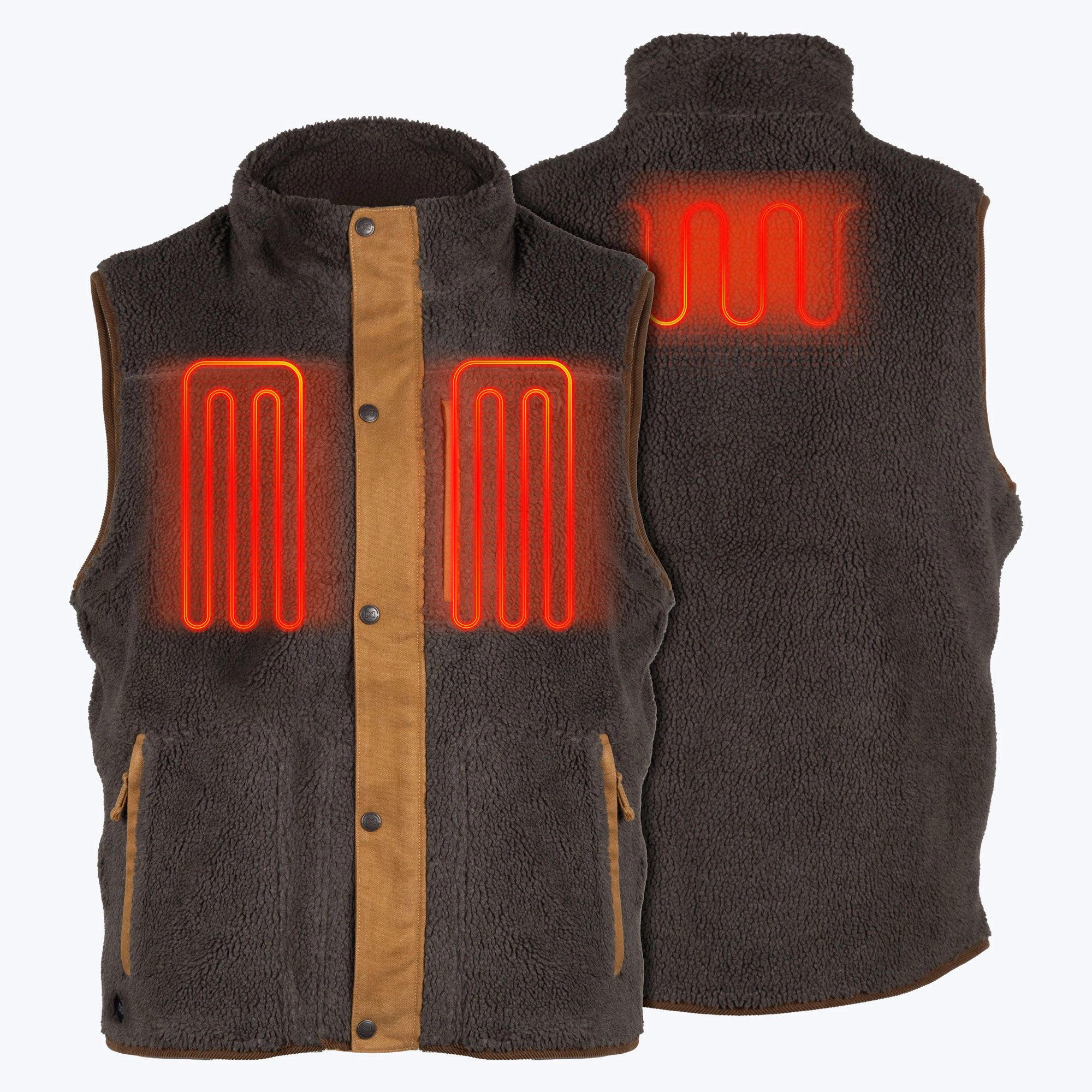 Mobile Warming Men's Ranch High-Pile Fleece Heated Vest